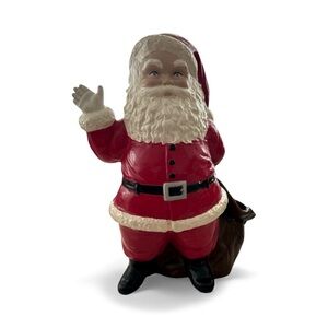 Vintage collectible hand painted Santa Claus Holiday Figurine - Red and White